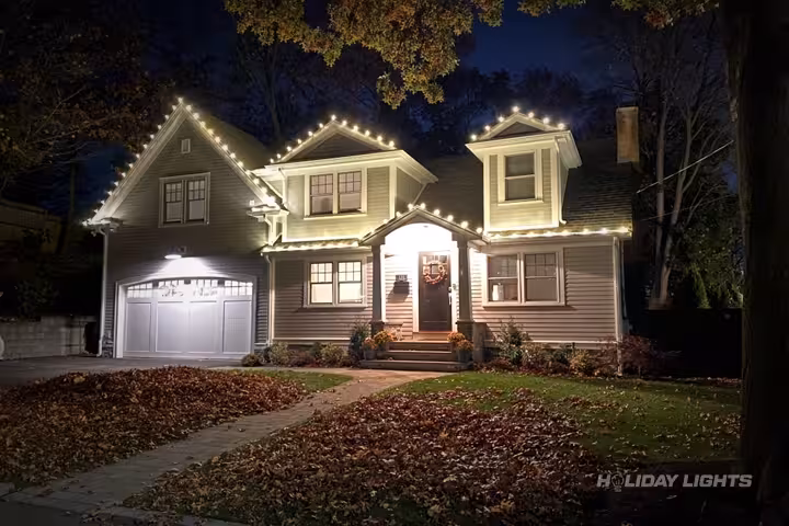 Residential holiday lights installation in New Hampshire