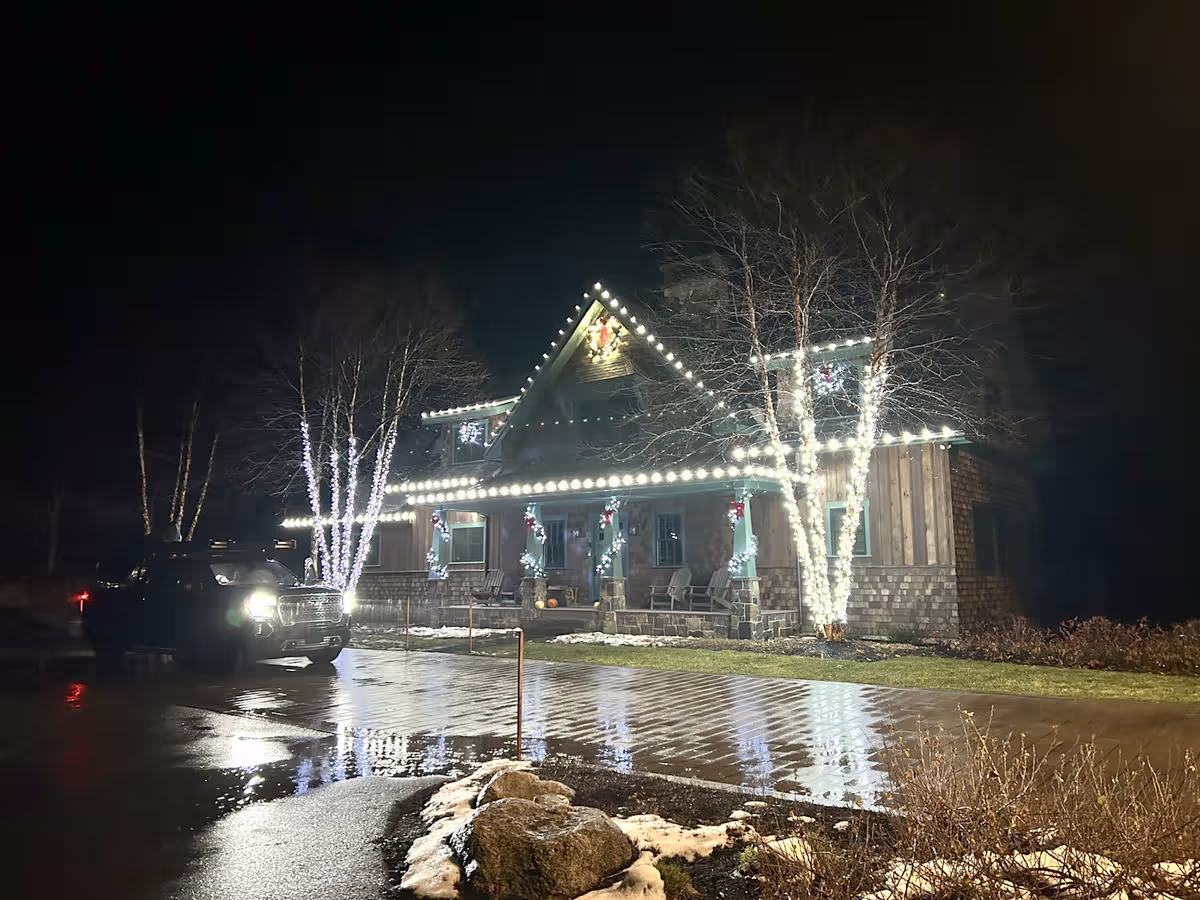 Residential holiday lights installation in New Hampshire