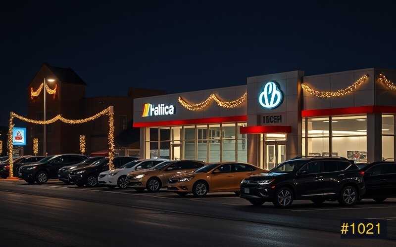 Car Dealerships holiday lighting